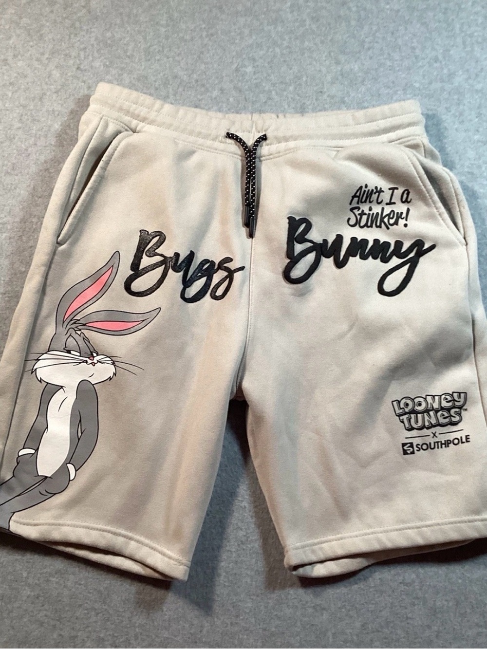 South Pole Cream Bugs Bunny Graphic Athletic Shorts